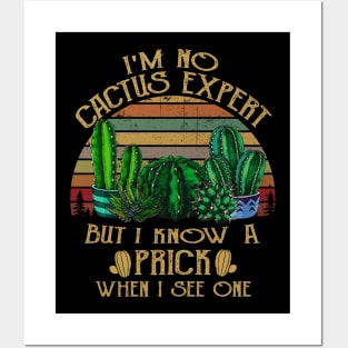I'm No Cactus Expert But I Know A Prick Posters and Art